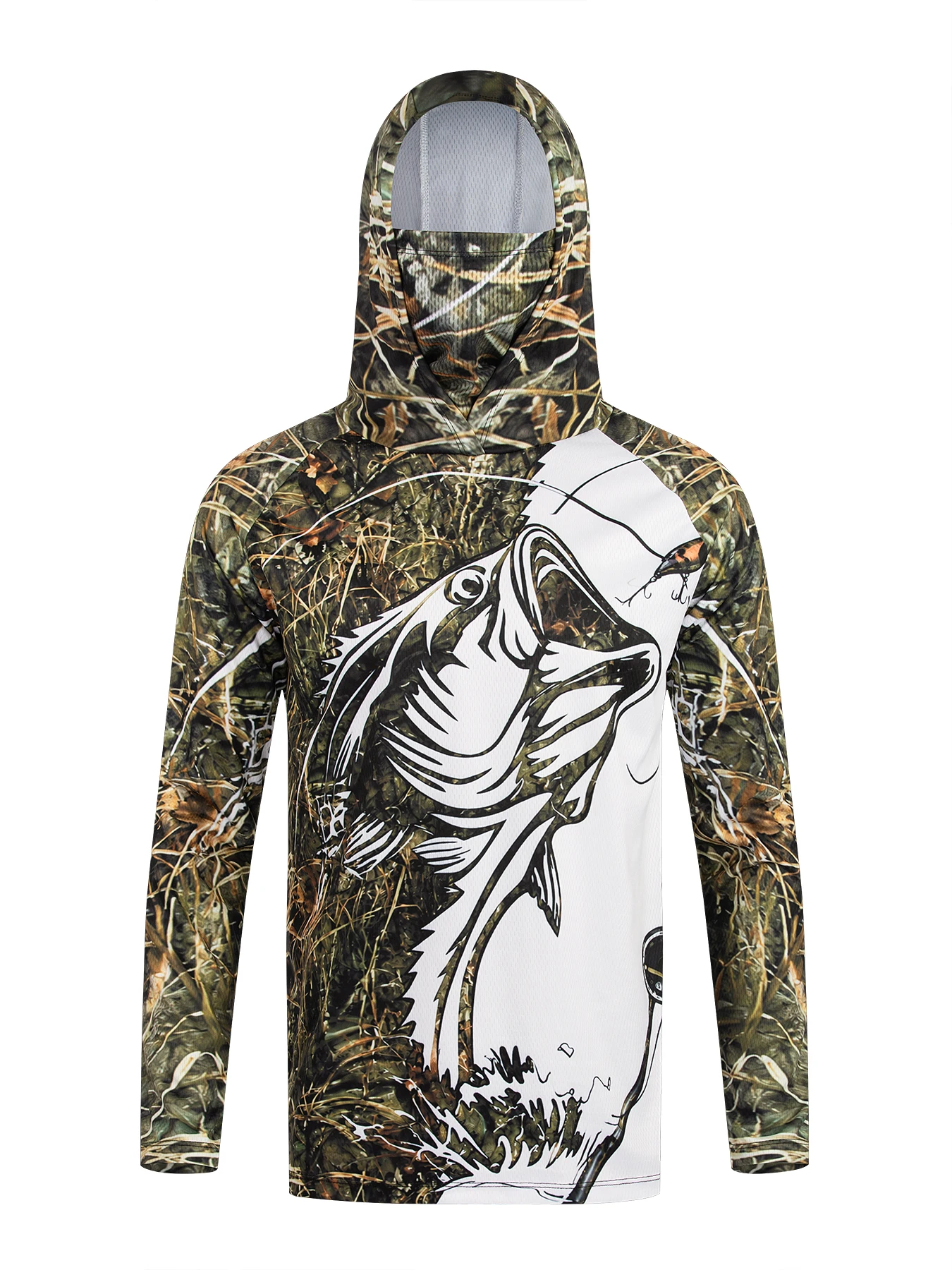 Camisa de pesca masculina com  - Fishing Mask Sun Protection avaliação e preço