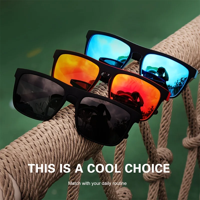 1/3PCS Óculos de Sol Quadrados - Fishing Sunglasses Polarized avaliação e preço